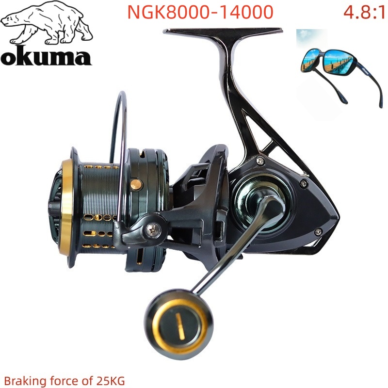 Abu Garcia Reel Max - OKUMA Balıkçılık Makarası 8000-14000 Metal Uzun