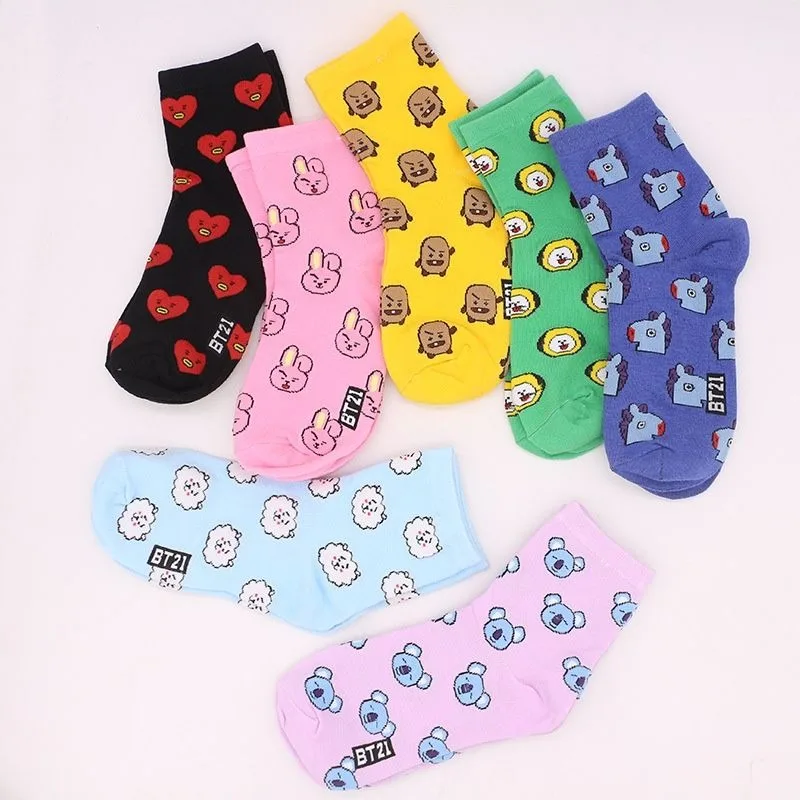 Kawaii BT21 Karikatür Çorap Se - Tippet Line incelemesi ve fiyatı